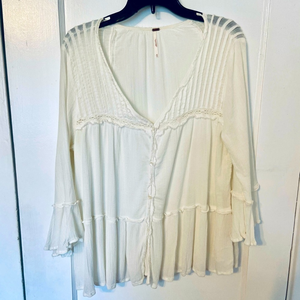 Free People Flowy Boho  Tunic Top Size Medium